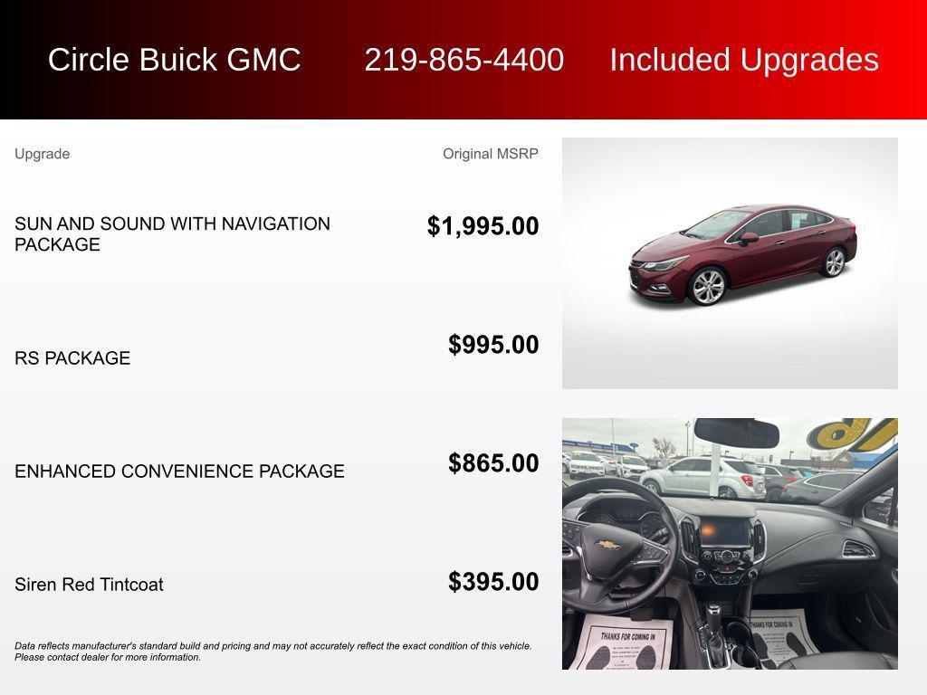 used 2016 Chevrolet Cruze car, priced at $8,875