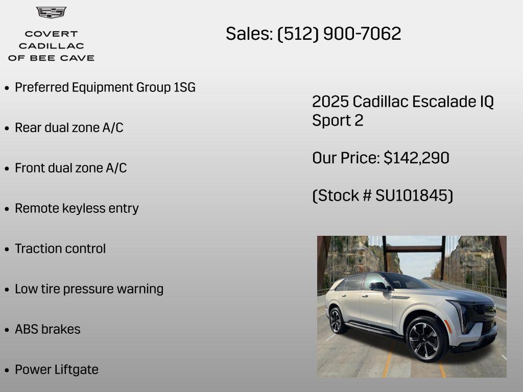 new 2025 Cadillac Escalade IQ car, priced at $142,290