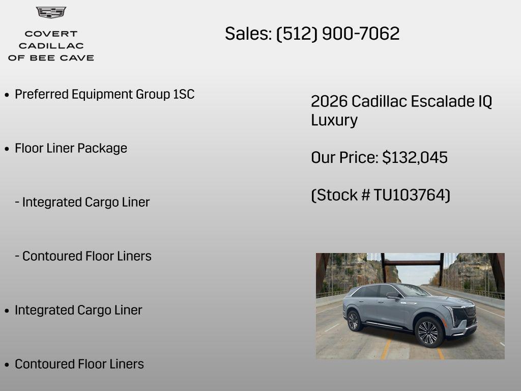 new 2026 Cadillac Escalade IQ car, priced at $132,045