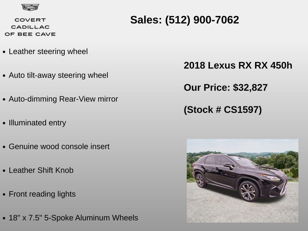used 2018 Lexus RX 450h car, priced at $32,827