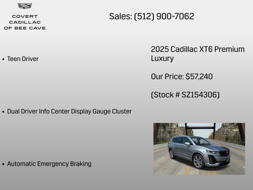 new 2025 Cadillac XT6 car, priced at $57,240