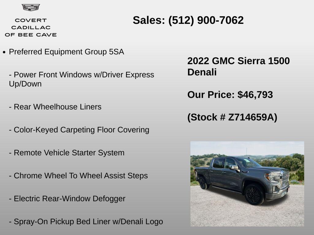 used 2022 GMC Sierra 1500 car, priced at $46,794