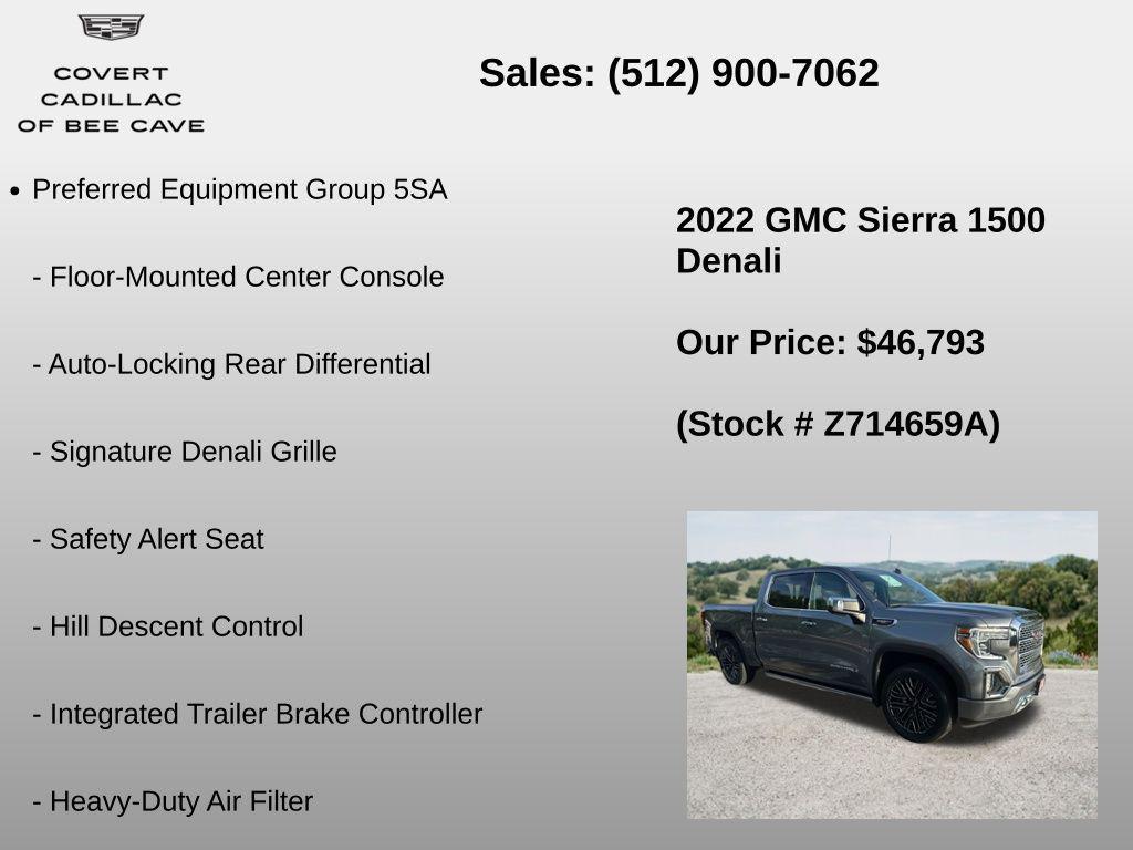 used 2022 GMC Sierra 1500 car, priced at $46,794