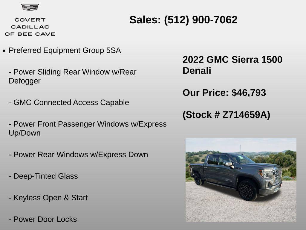 used 2022 GMC Sierra 1500 car, priced at $46,794
