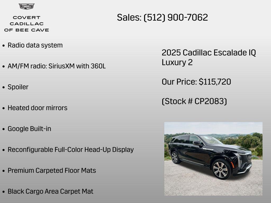 used 2025 Cadillac Escalade IQ car, priced at $115,990