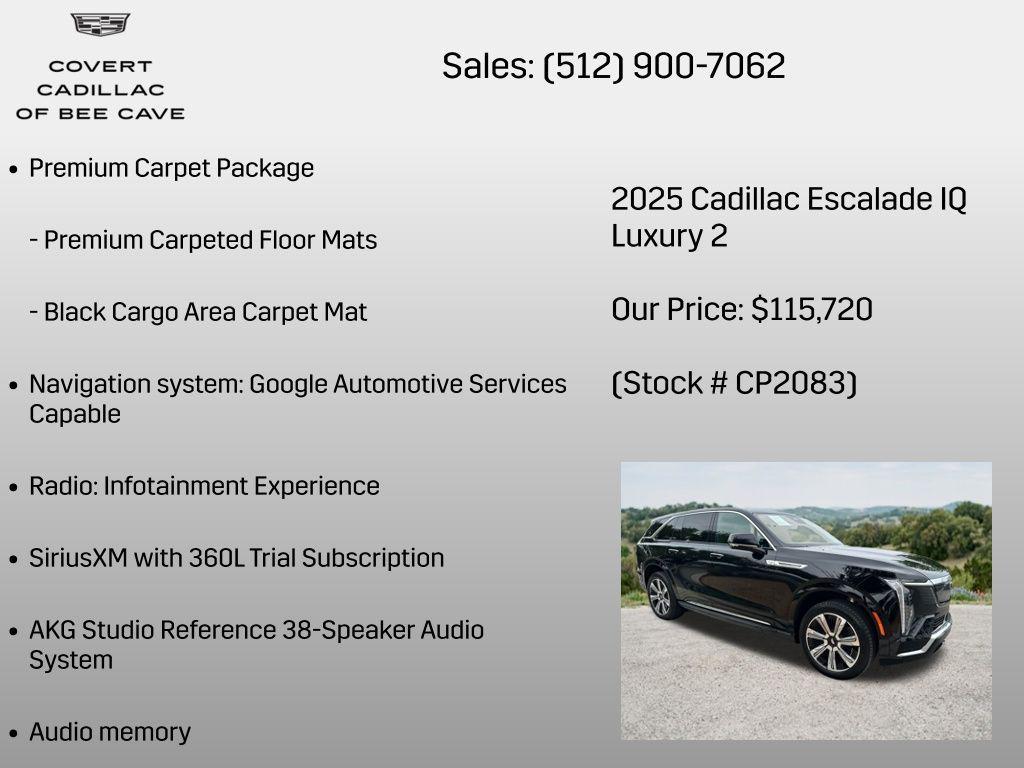 used 2025 Cadillac Escalade IQ car, priced at $115,990