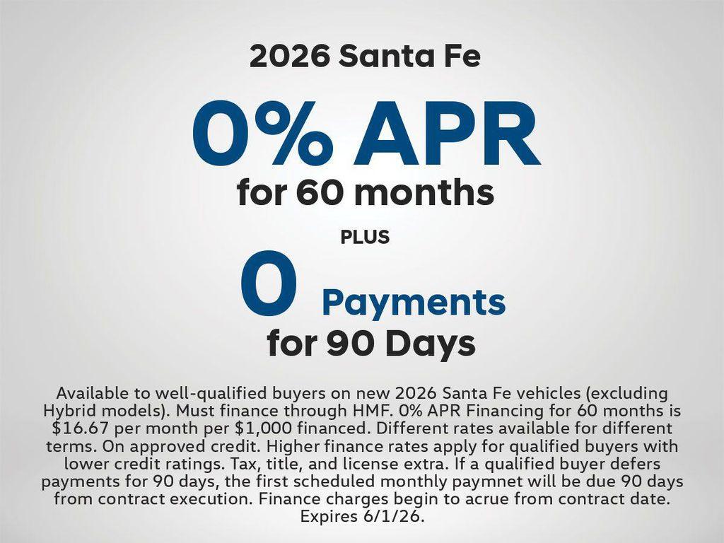 new 2026 Hyundai Santa Fe car, priced at $35,039