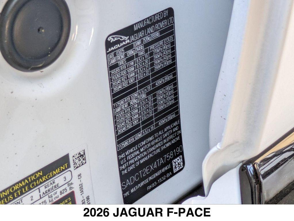 new 2026 Jaguar F-PACE car, priced at $64,163