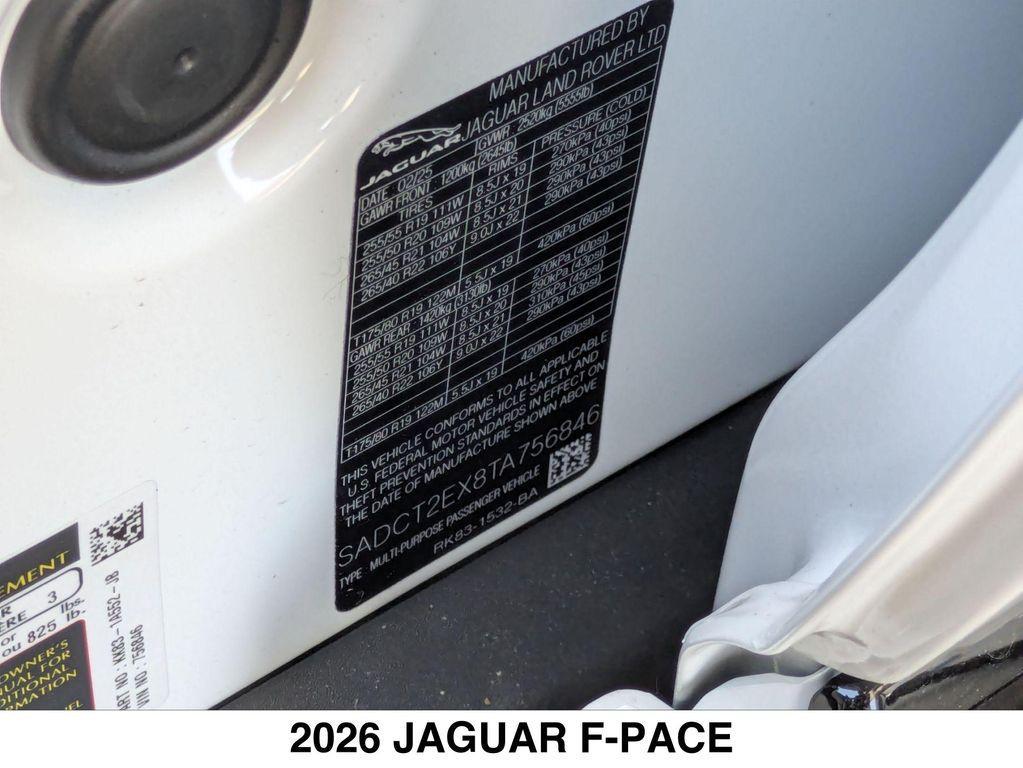 new 2026 Jaguar F-PACE car, priced at $66,358