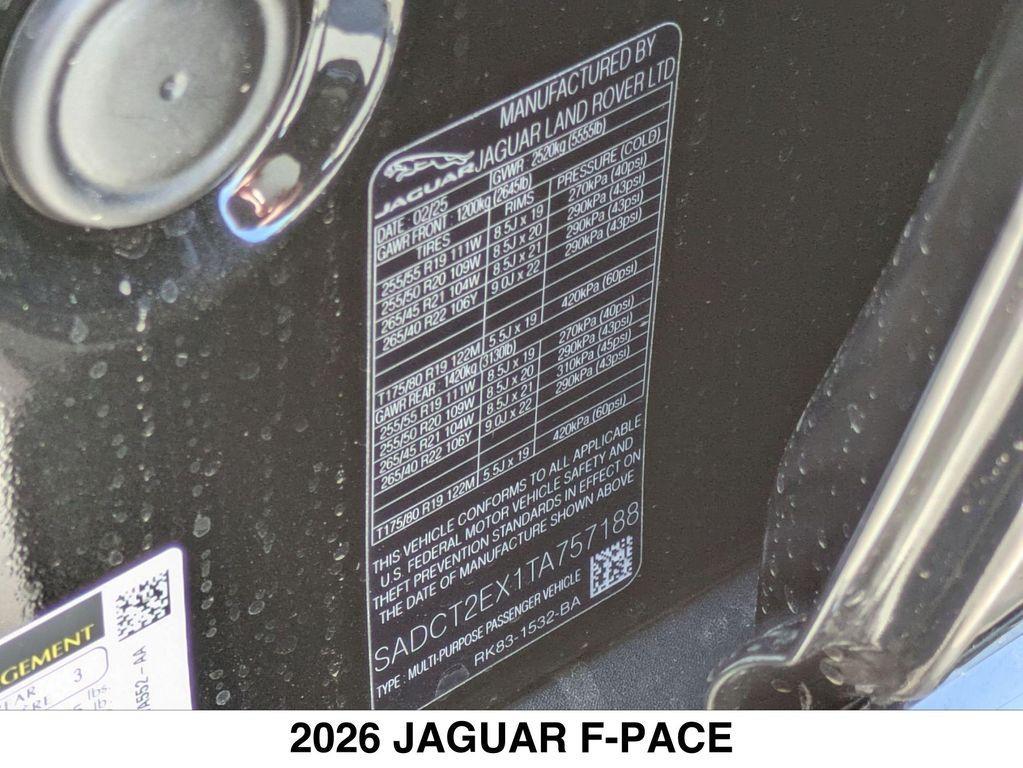 new 2026 Jaguar F-PACE car, priced at $67,163