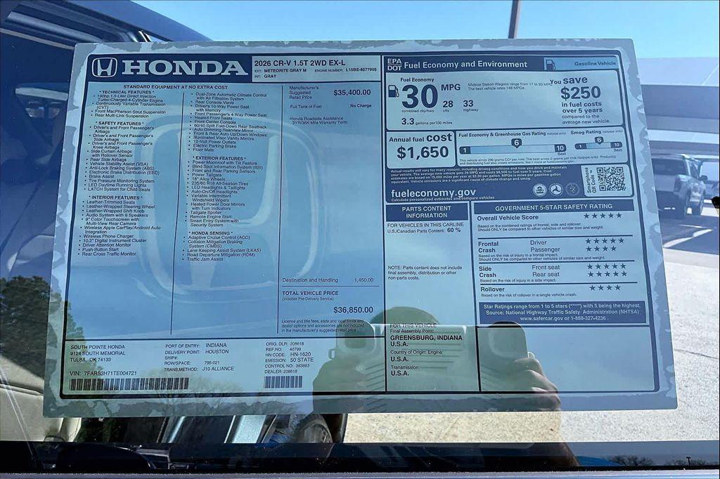 new 2026 Honda CR-V car, priced at $35,993