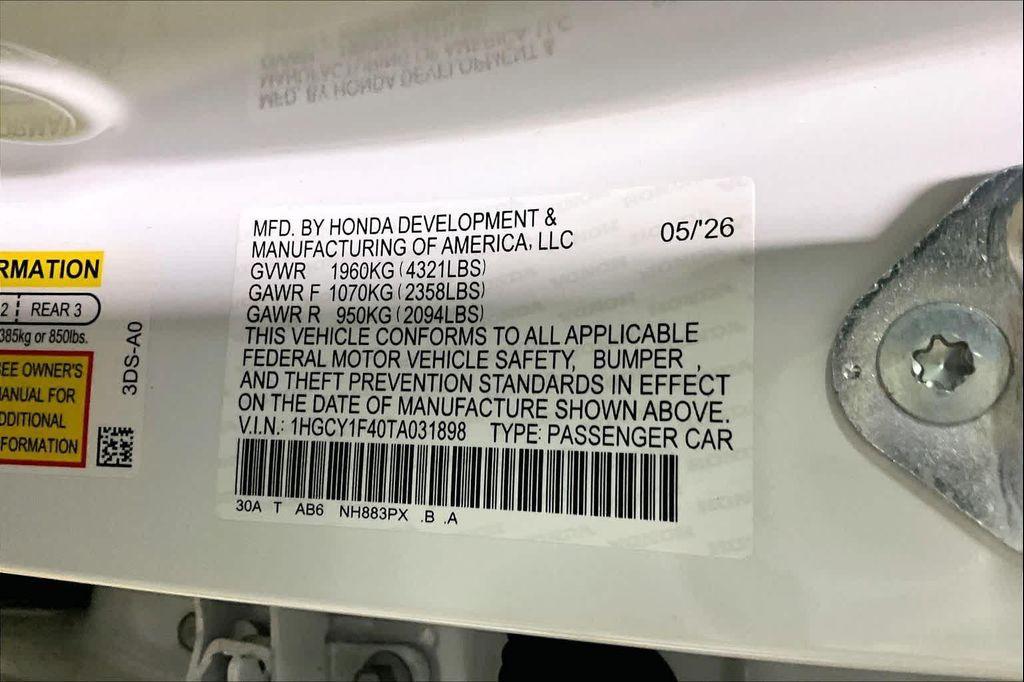 new 2026 Honda Accord car, priced at $32,855