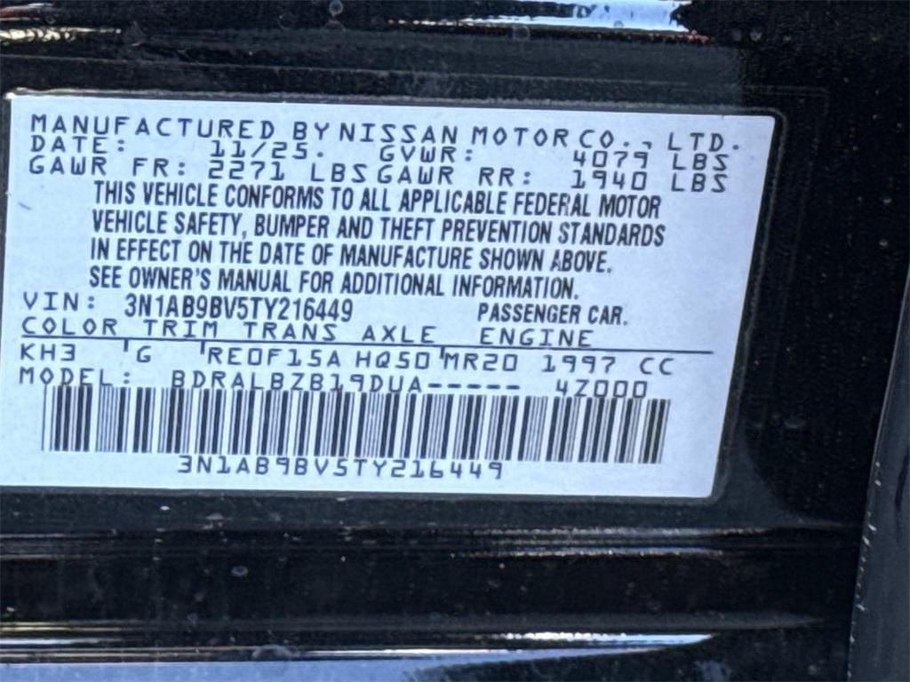 new 2026 Nissan Sentra car, priced at $23,658