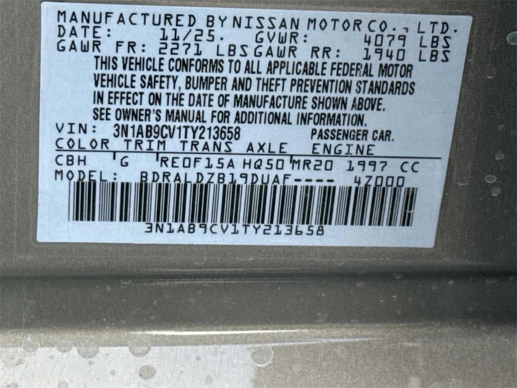 new 2026 Nissan Sentra car, priced at $25,567