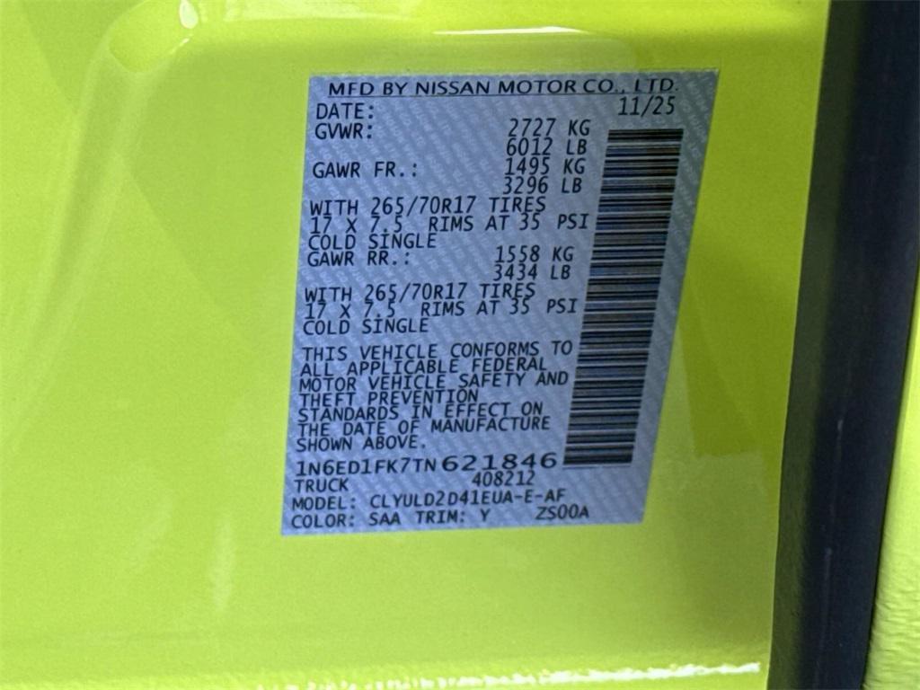 new 2026 Nissan Frontier car, priced at $47,228