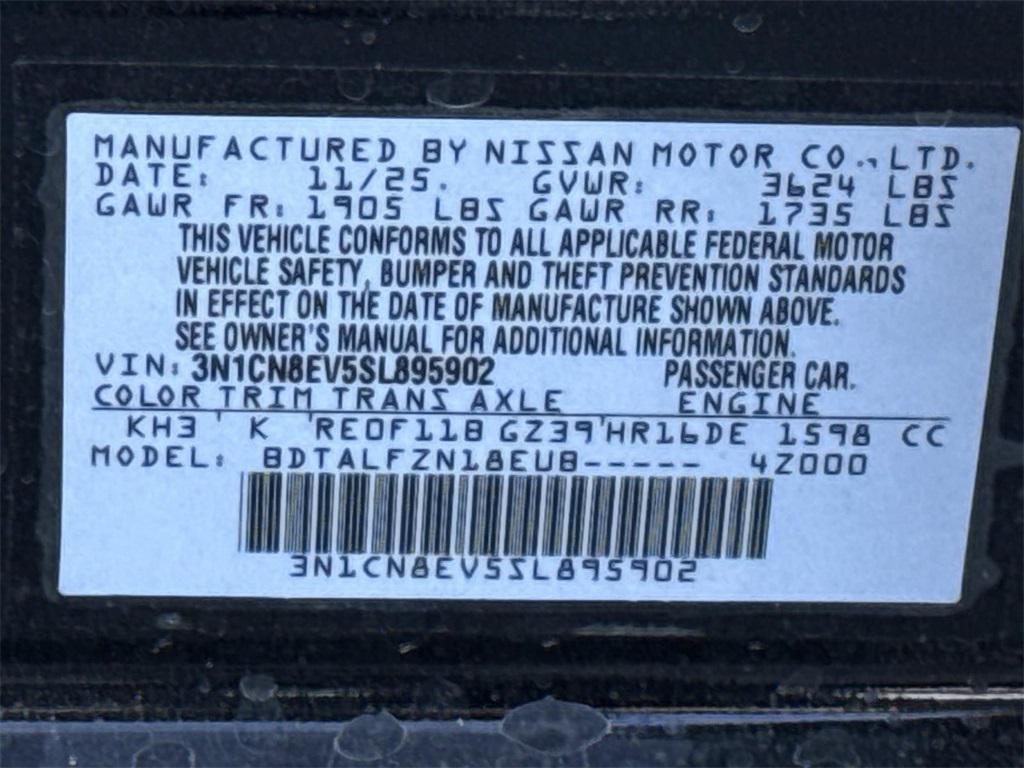 new 2025 Nissan Versa car, priced at $19,191