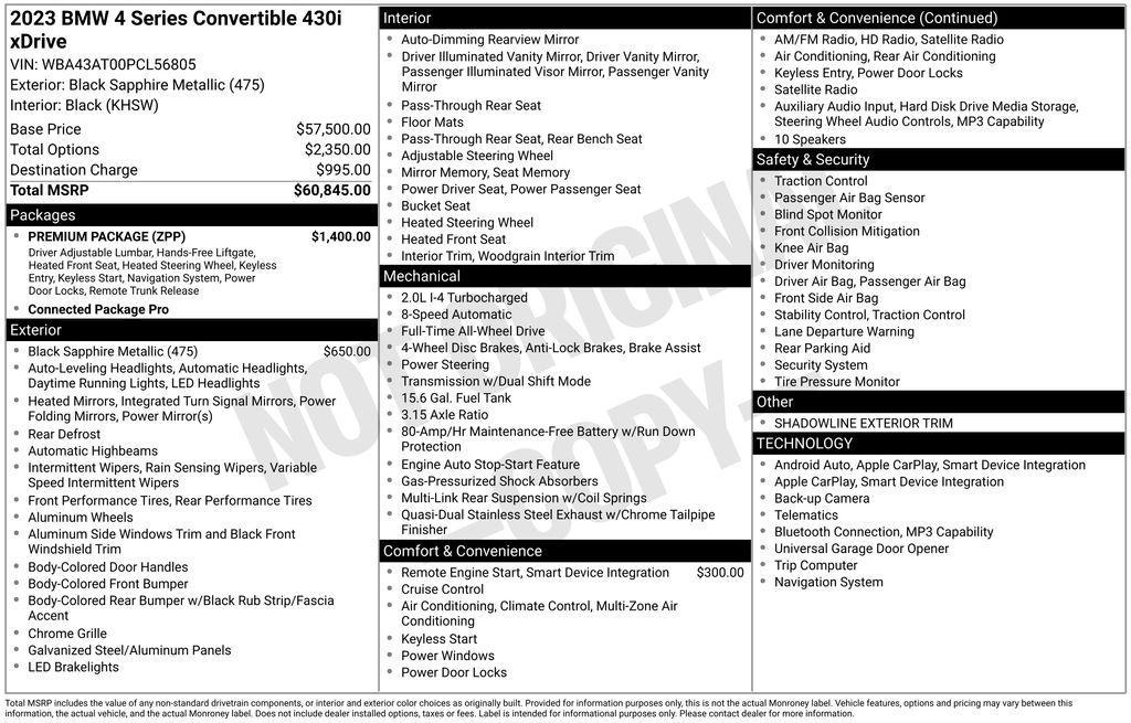 used 2023 BMW 430 car, priced at $42,289