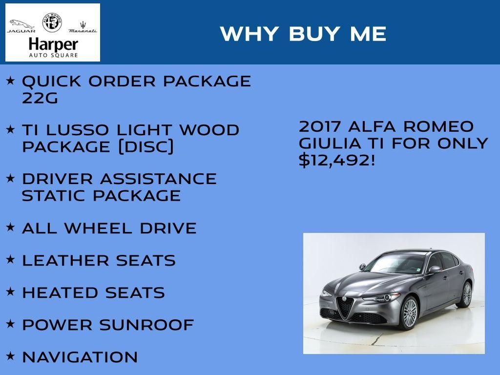 used 2017 Alfa Romeo Giulia car, priced at $12,492