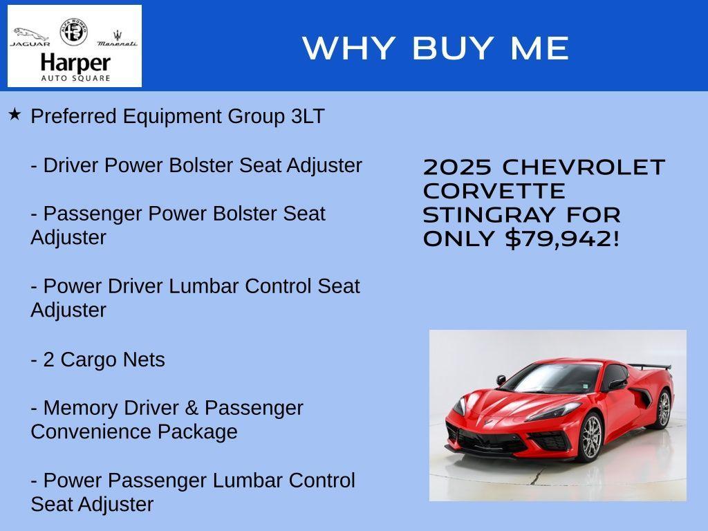 used 2025 Chevrolet Corvette car, priced at $79,942