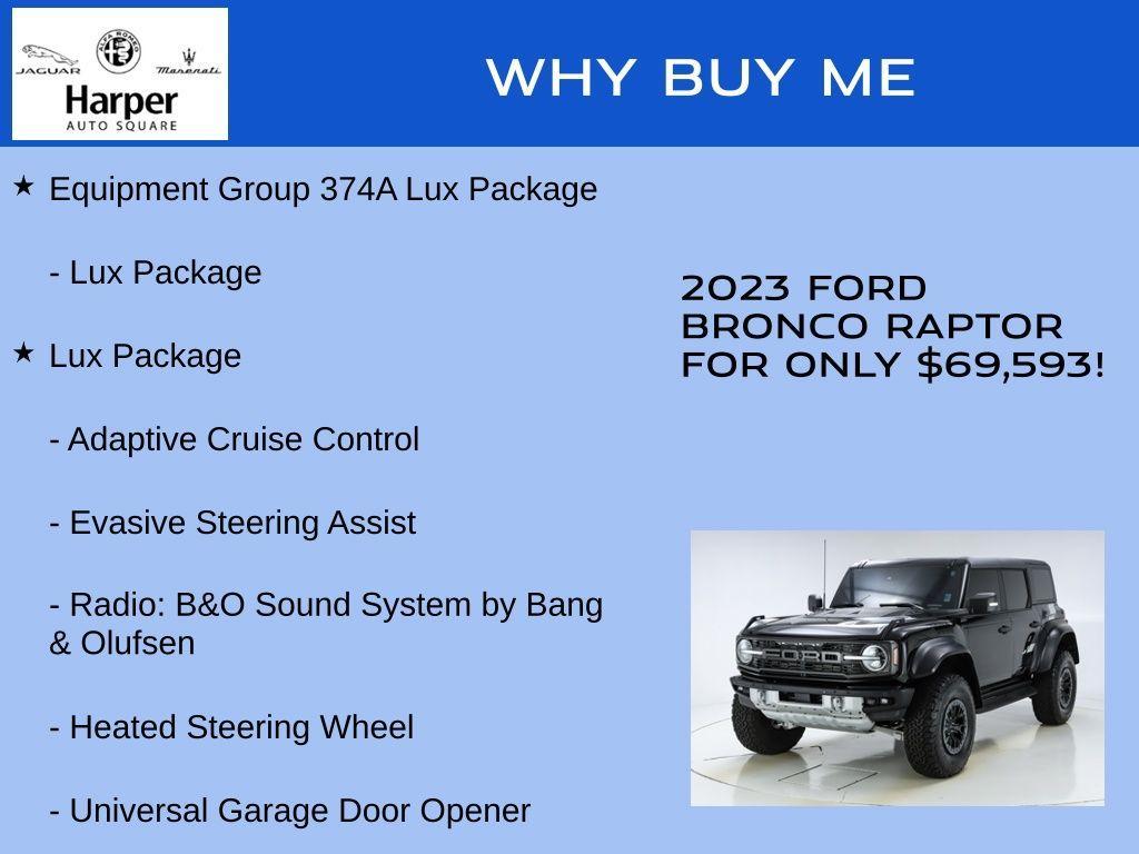 used 2023 Ford Bronco car, priced at $69,593