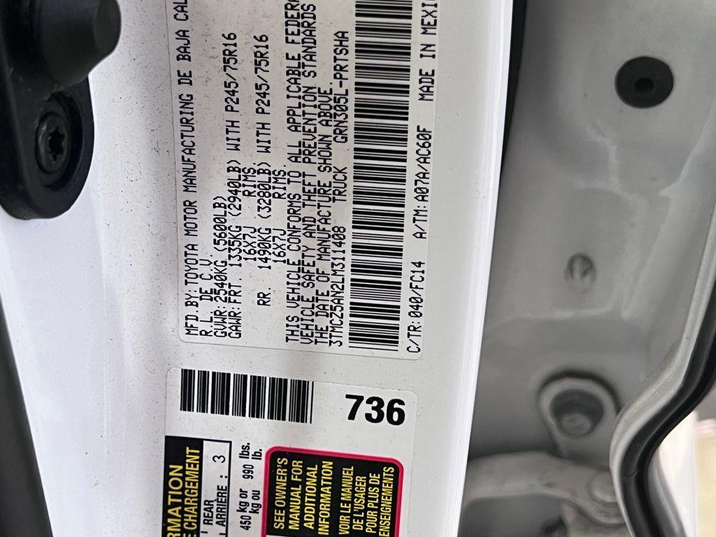 used 2020 Toyota Tacoma car, priced at $27,482