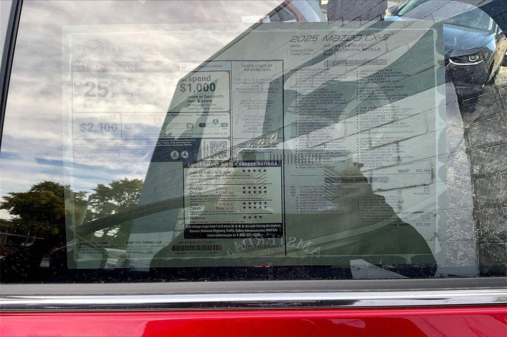 new 2025 Mazda CX-5 car, priced at $32,470