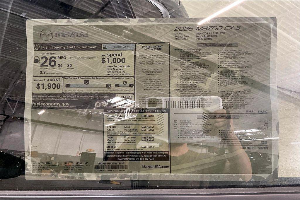 new 2026 Mazda CX-5 car, priced at $33,930