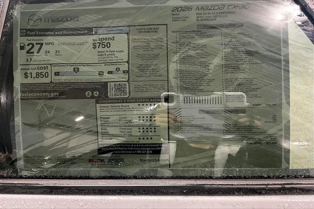 new 2026 Mazda CX-30 car, priced at $31,505