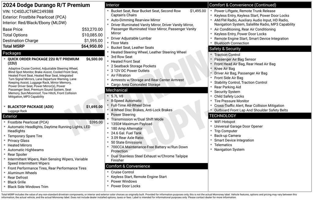used 2024 Dodge Durango car, priced at $42,289