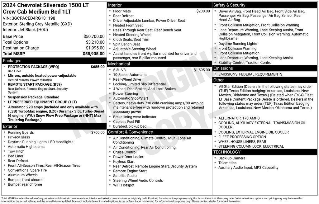 used 2024 Chevrolet Silverado 1500 car, priced at $34,290