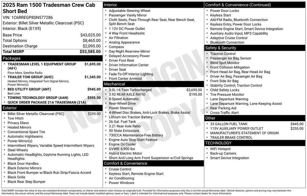 used 2025 Ram 1500 car, priced at $35,749