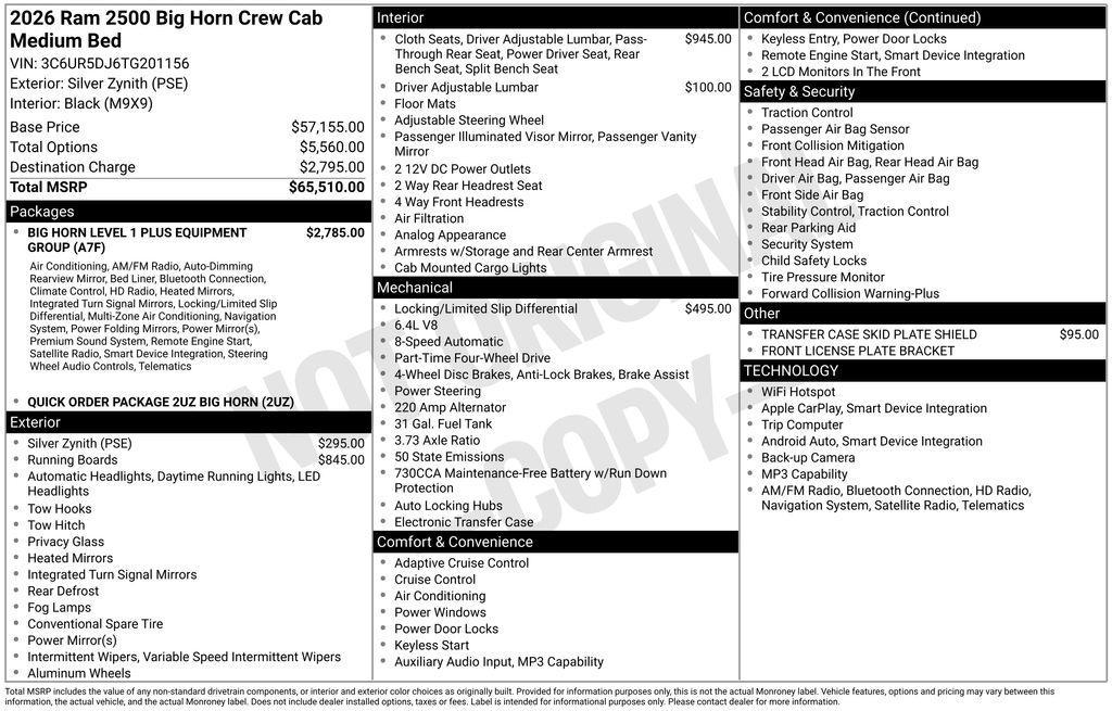 used 2026 Ram 2500 car, priced at $48,749