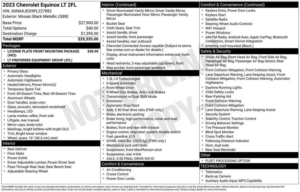 used 2023 Chevrolet Equinox car, priced at $19,950