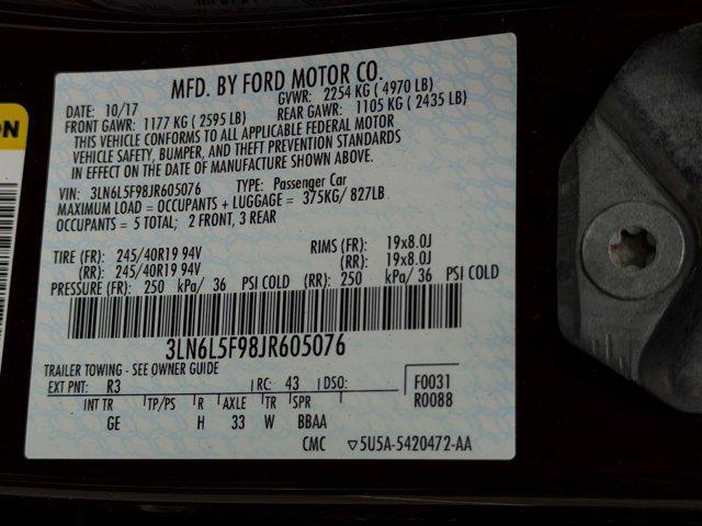 used 2018 Lincoln MKZ car, priced at $15,998