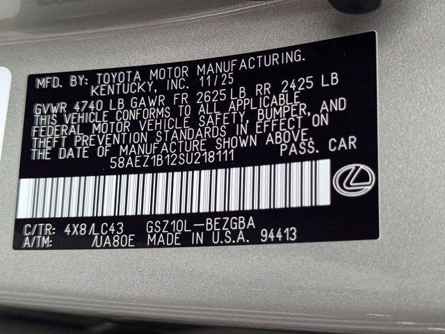 new 2025 Lexus ES 350 car, priced at $51,399