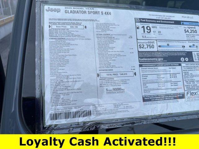 new 2025 Jeep Gladiator car, priced at $41,816