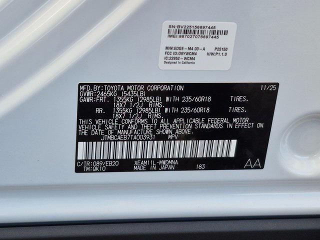 new 2026 Toyota bZ car, priced at $40,549