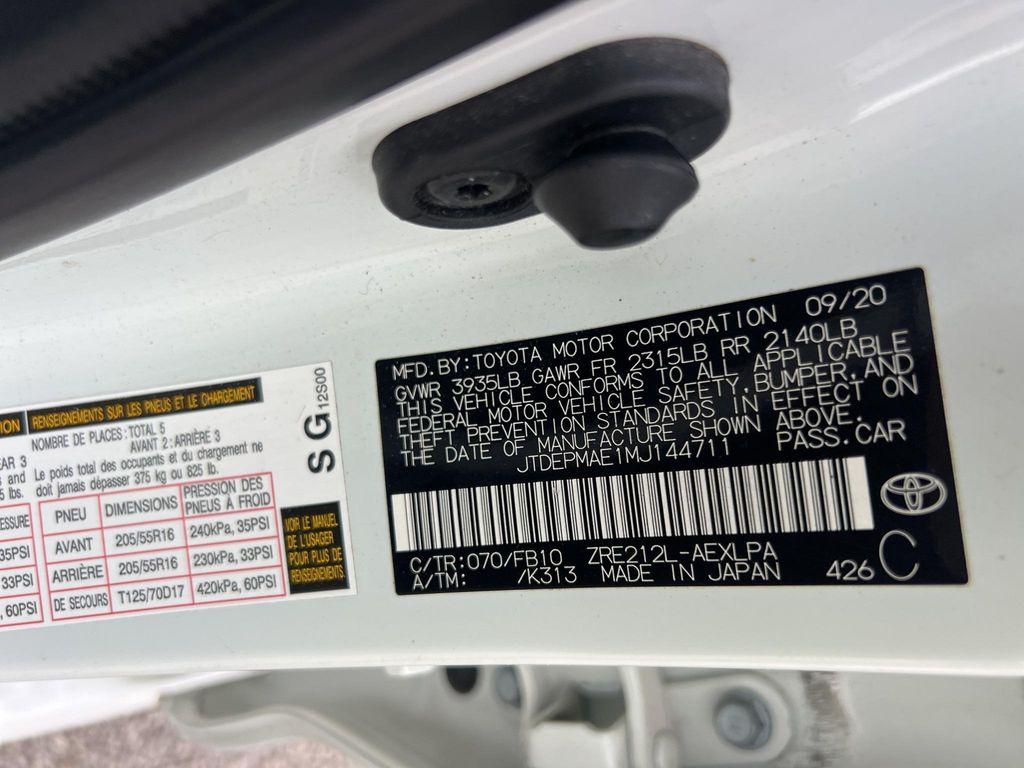 2021 Blizzard Pearl Toyota Corolla