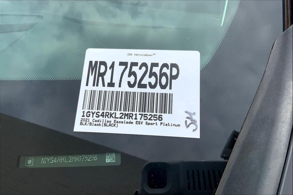 used 2021 Cadillac Escalade ESV car, priced at $73,428