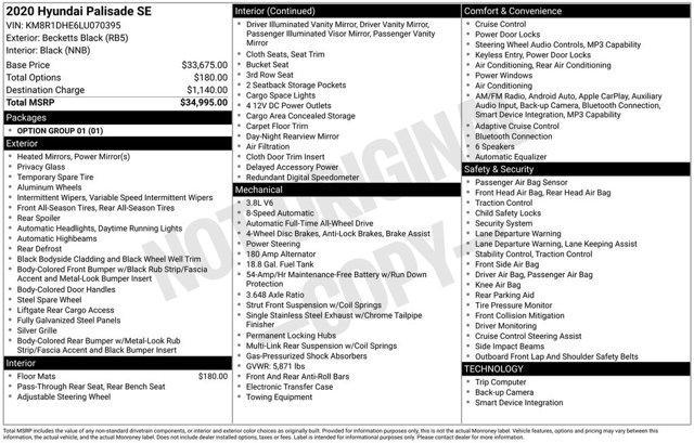 used 2020 Hyundai Palisade car, priced at $19,186