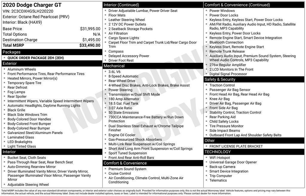 used 2020 Dodge Charger car, priced at $20,841