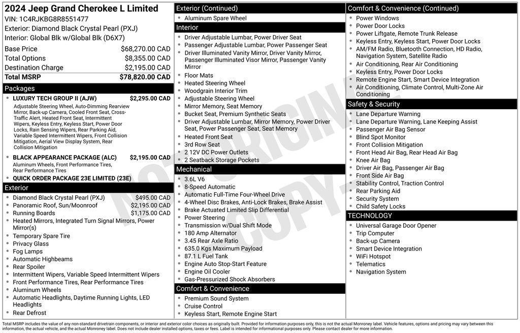 used 2024 Jeep Grand Cherokee L car, priced at $34,281