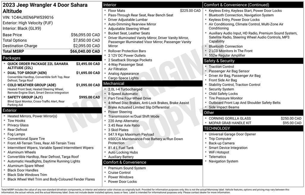 used 2023 Jeep Wrangler car, priced at $33,336