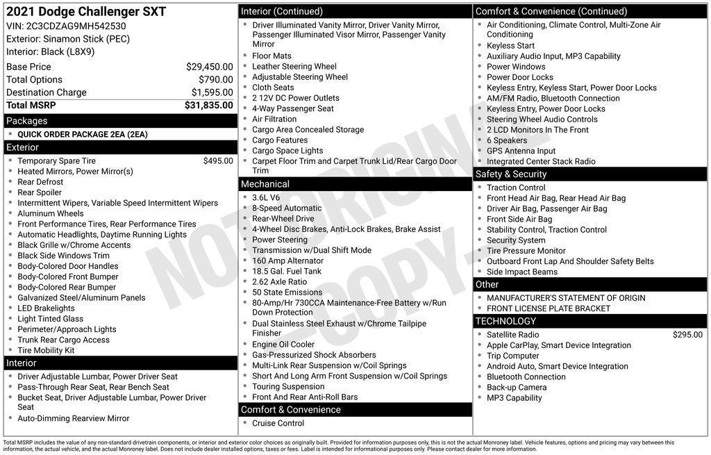 used 2021 Dodge Challenger car, priced at $22,866