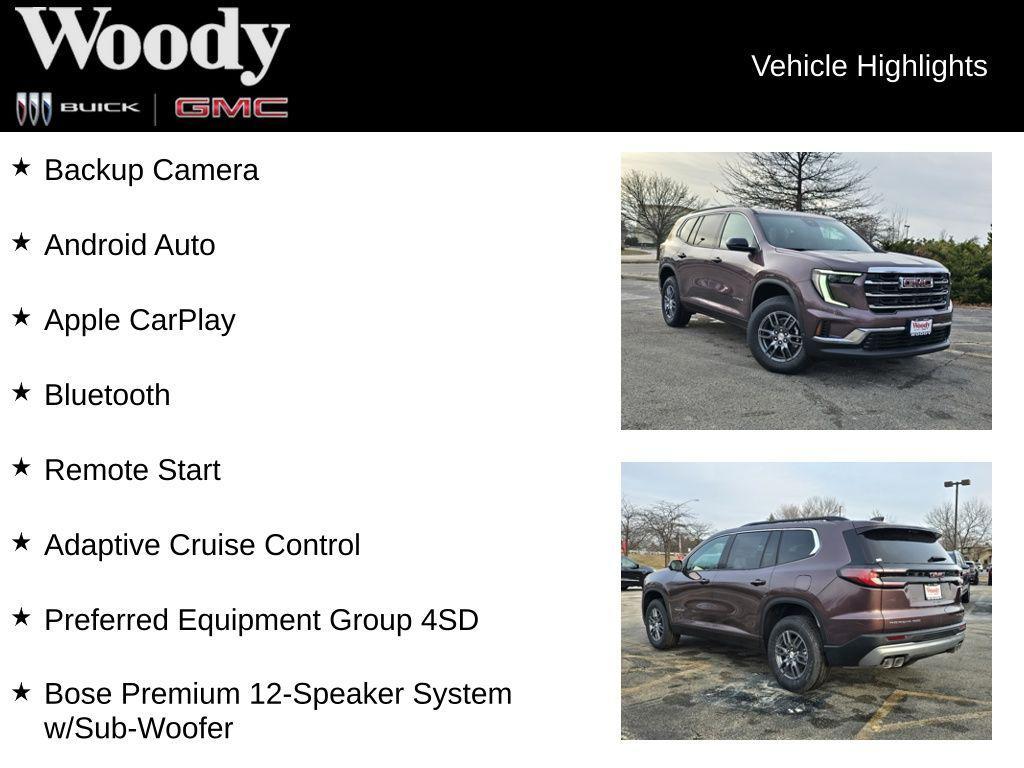new 2026 GMC Acadia car, priced at $43,911