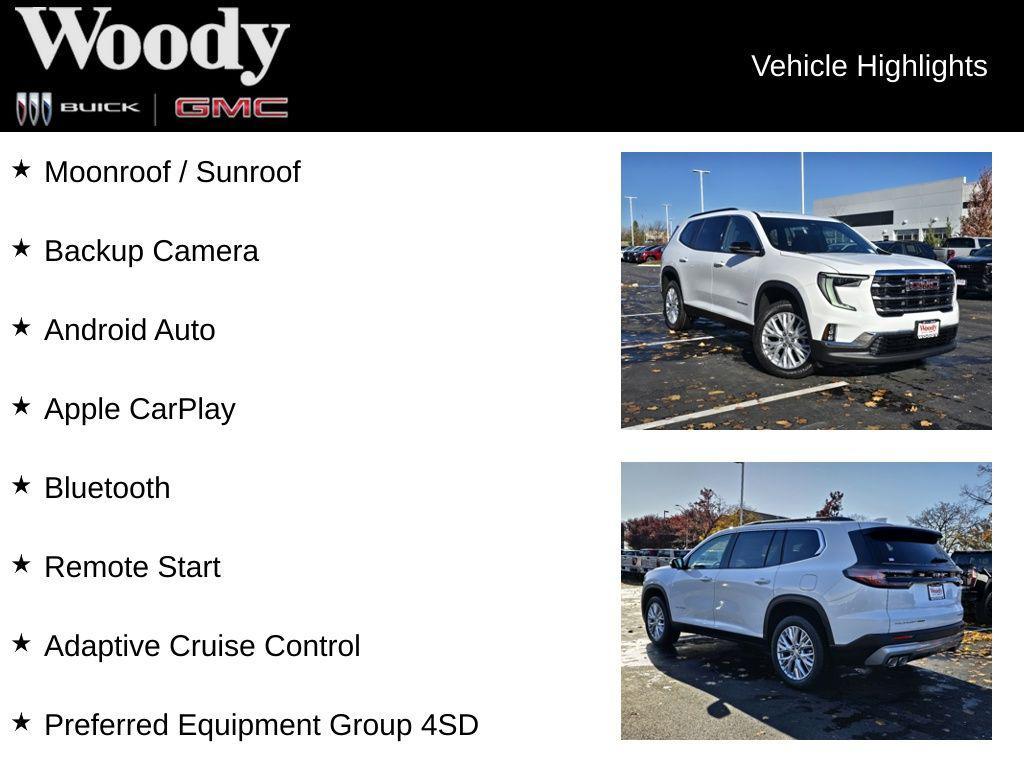 new 2026 GMC Acadia car, priced at $47,000