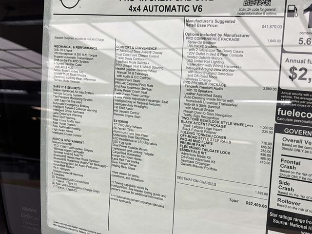 new 2026 Nissan Frontier car, priced at $48,903