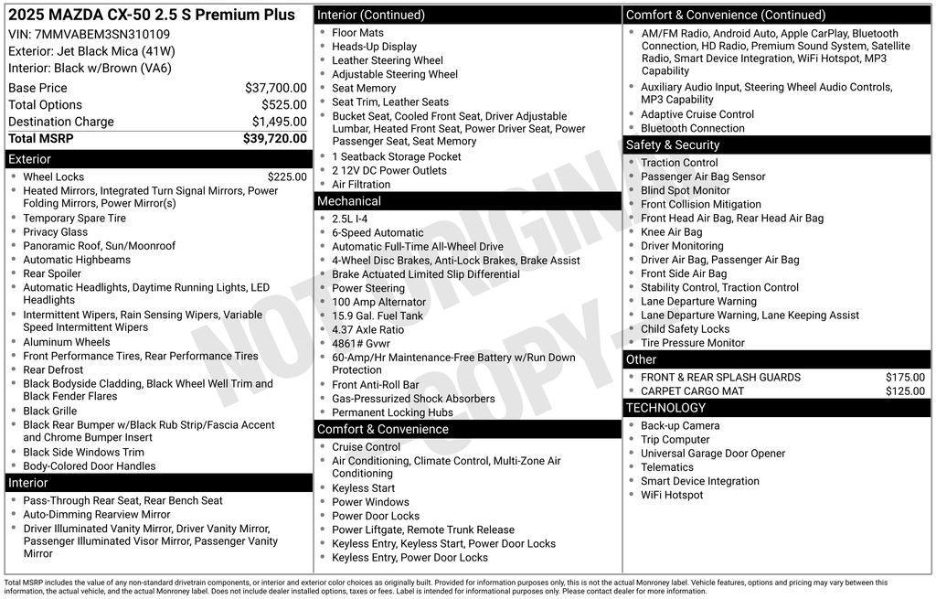used 2025 Mazda CX-50 car, priced at $31,822