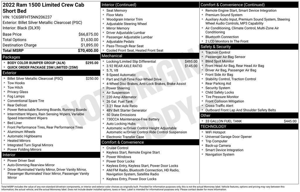 used 2022 Ram 1500 car, priced at $41,428