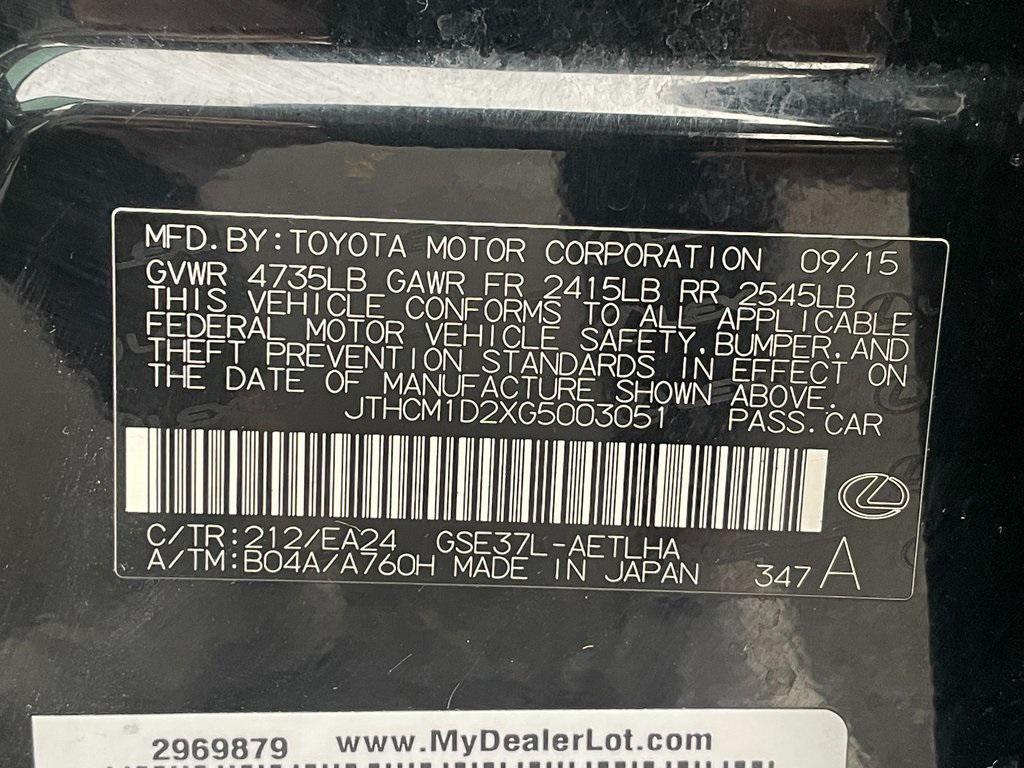 2016 Obsidian Lexus IS 300